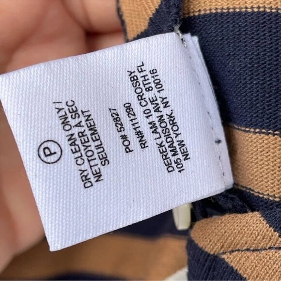 DEREK LAM 10 CROSBY Stripe Wrap Top with Poplin Shirting Combo size 4 - Picture 12 of 12